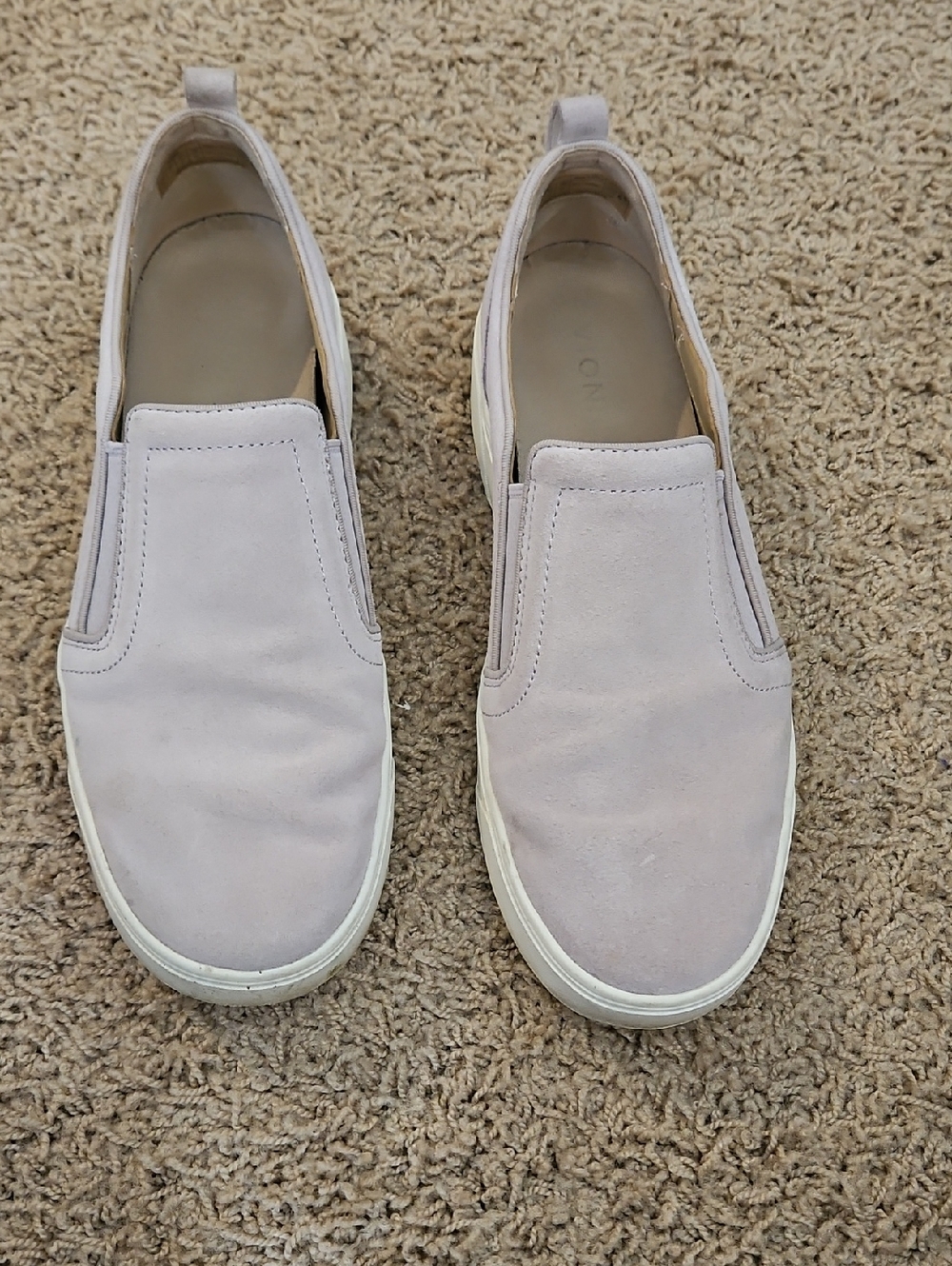 Vionic Slip-On Suede Sneakers in Light Mauve